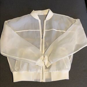 Clear bomber jacket